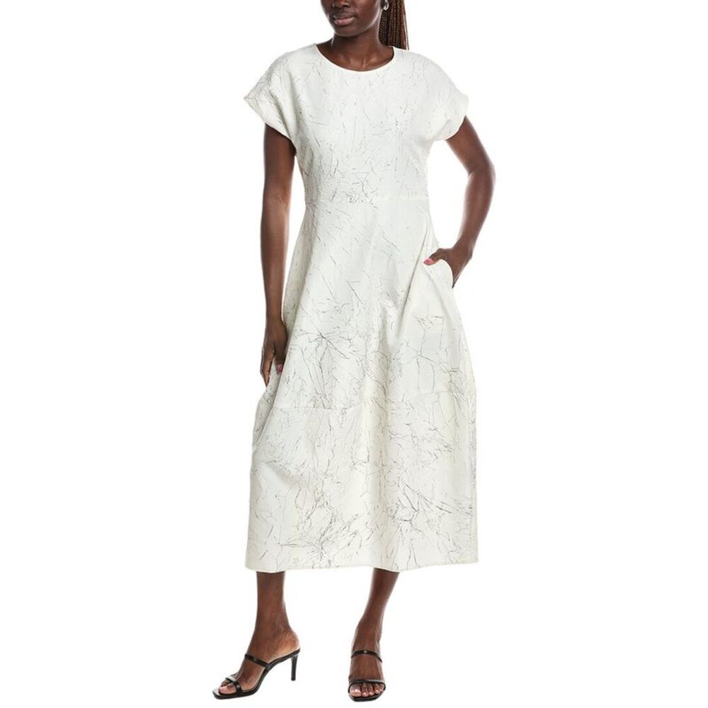 Joseph Ribkoff Womens  Midi Dress, White